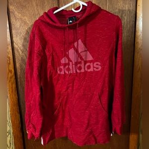 Red adidas hoodie